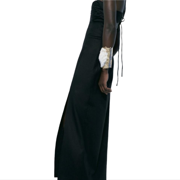 Zara NWT Linen Blend Midi dress Size small - Picture 6 of 12